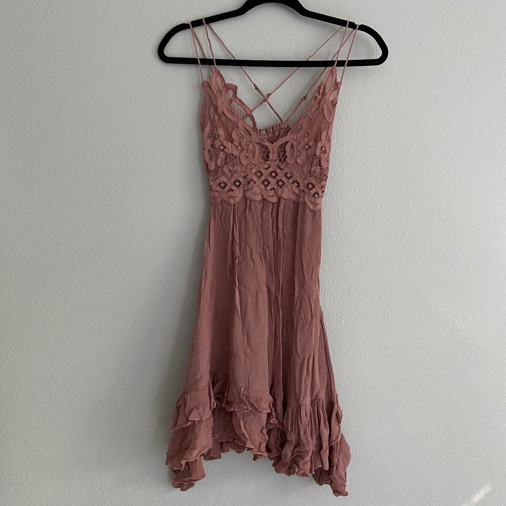 Free People Rose Mini Dress